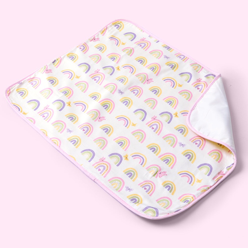 Fancy Fluff Organic Bed Protector – Rainbow Dreams