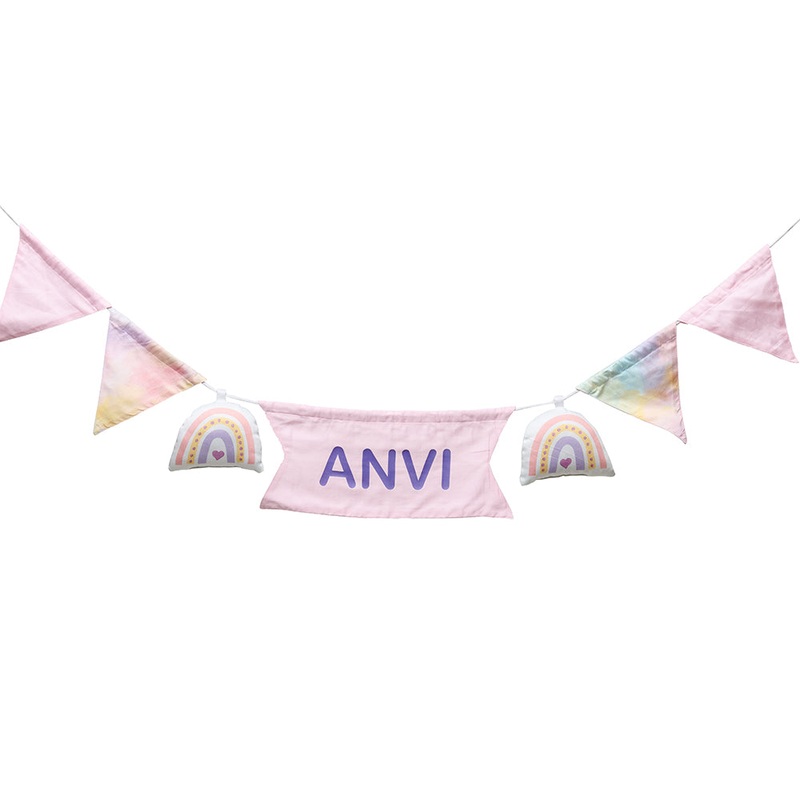 Fancy Fluff Organic Cotton Bunting – Rainbow Dreams
