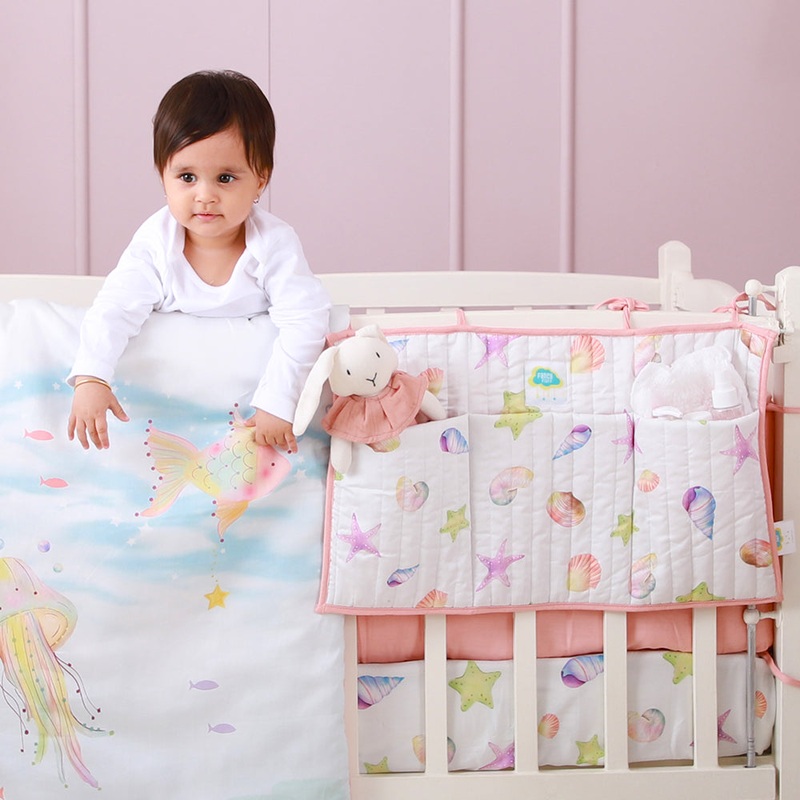 Fancy Fluff Organic Crib Organiser – Sea Fantasy
