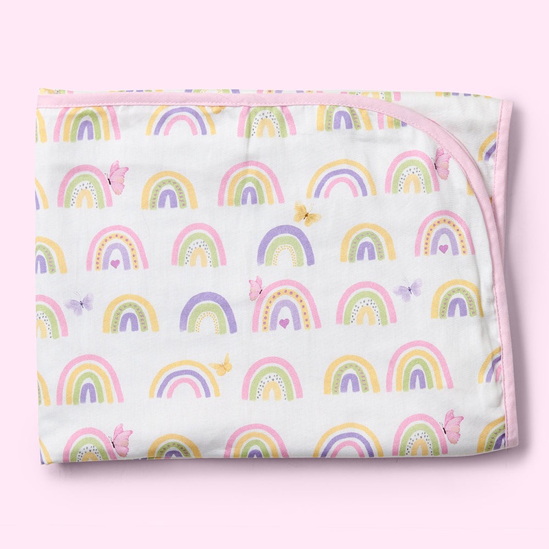 Fancy Fluff Organic Dohar – Rainbow Dreams