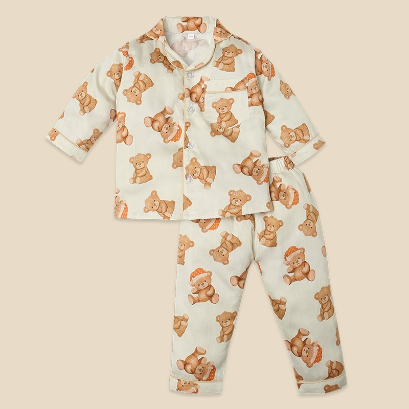 Fancy Fluff Organic Night Suit – Cuddle Bear