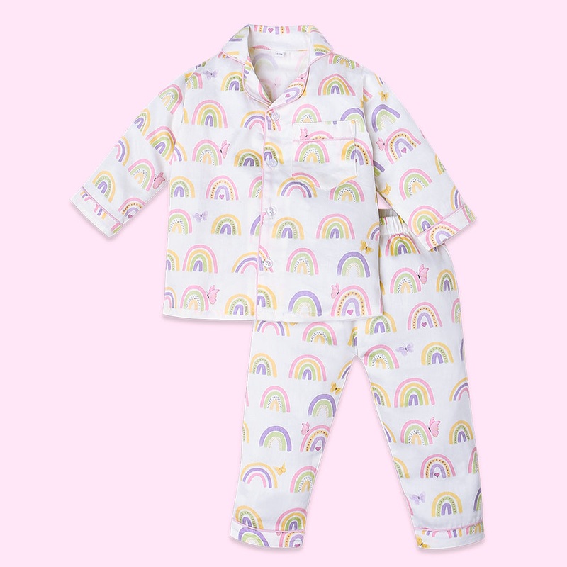 Fancy Fluff Organic Night Suit – Rainbow Dreams