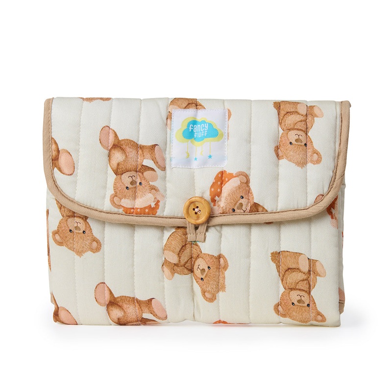 Fancy Fluff Organic Portable Changing Mat  – Cuddle Bear