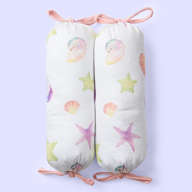 Fancy Fluff Set of 2 Organic Bolsters – Sea Fantasy