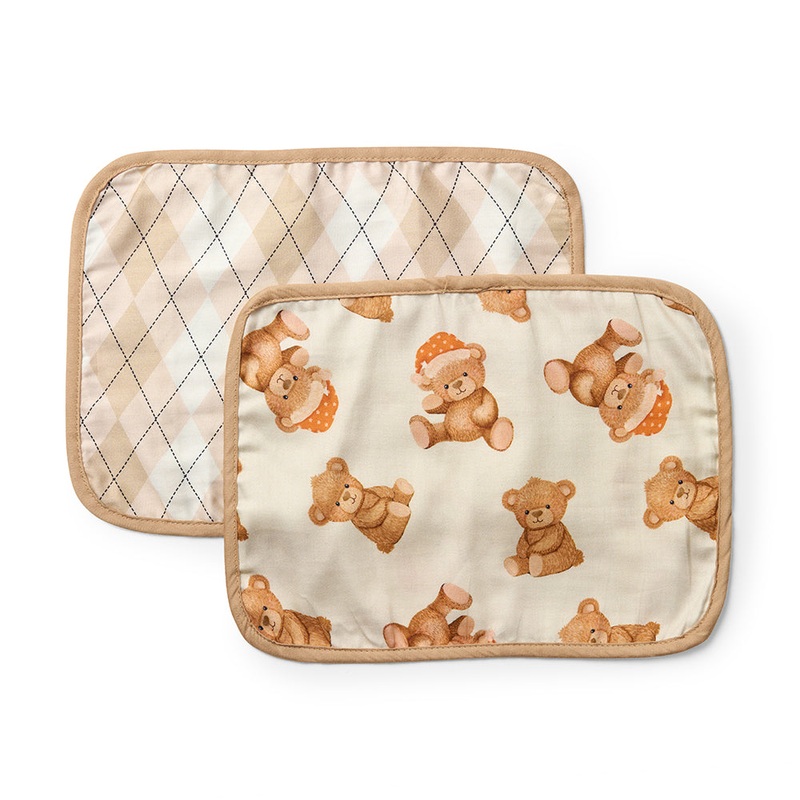 Fancy Fluff Set of 2 Organic Rai Pillow Cover – Cuddle Bear