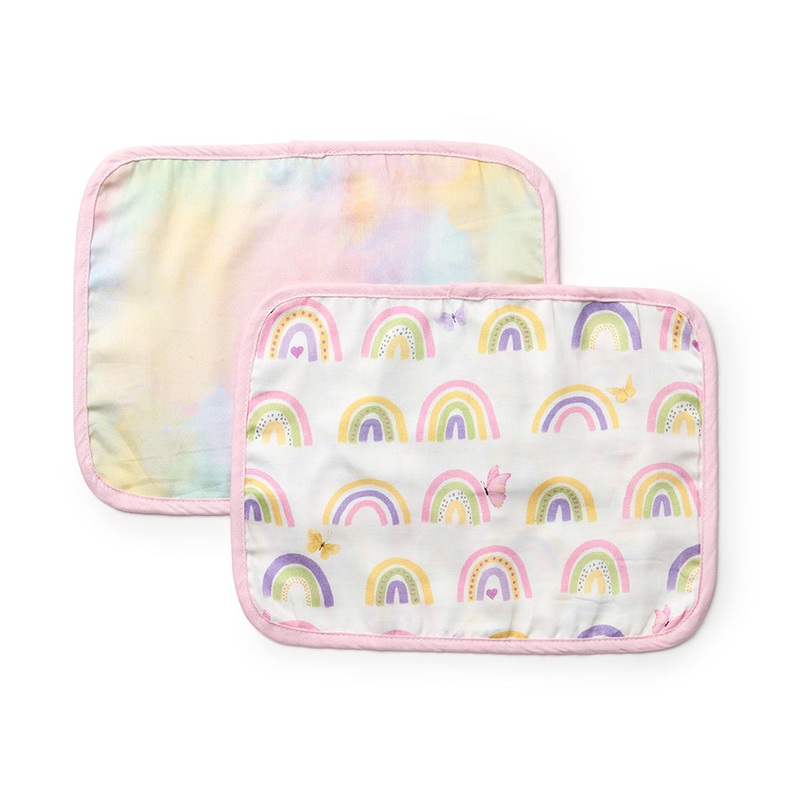Fancy Fluff Set of 2 Organic Rai Pillow Cover – Rainbow Dreams