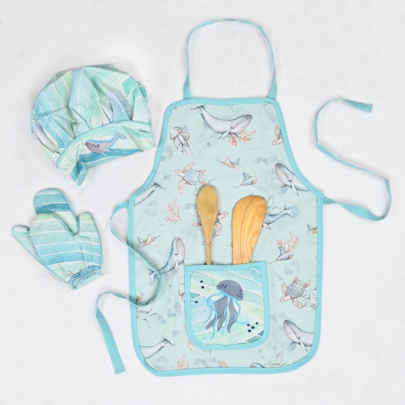 Maritime Magic – Apron Set (Apron + Cap + Glove)