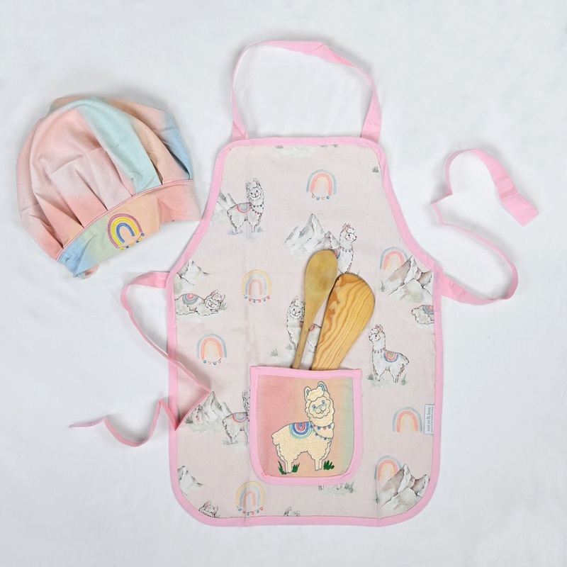 Ooh la Llama – Apron Set (Apron + Cap)