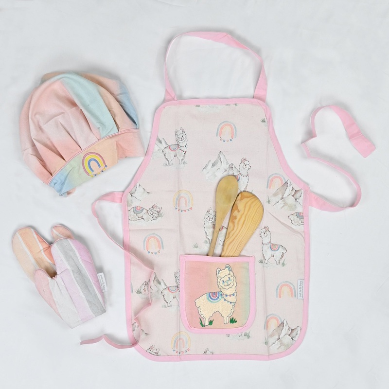 Ooh la Llama – Apron Set (Apron + Cap + Glove)
