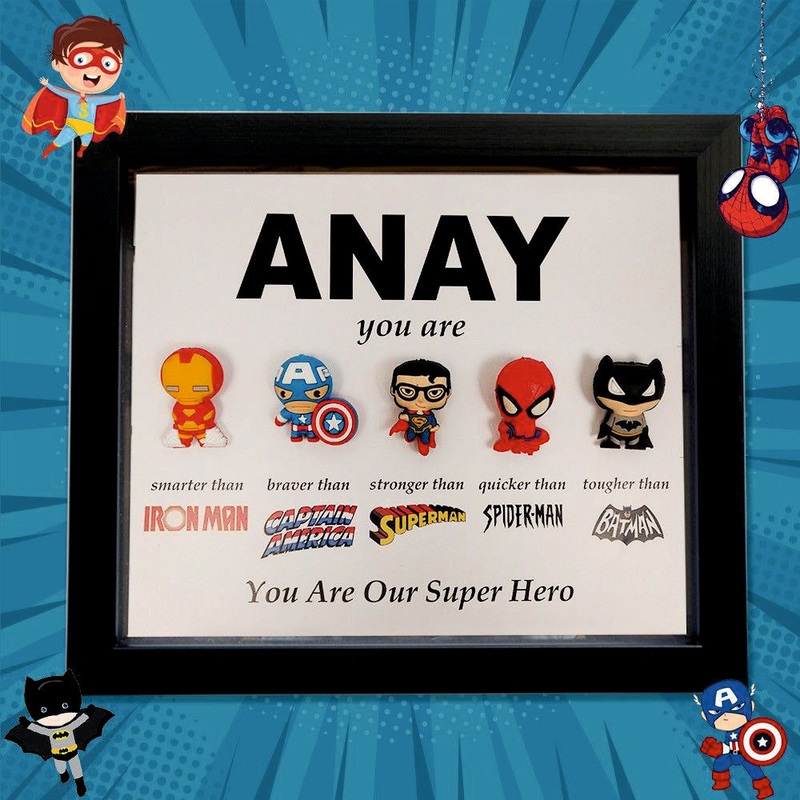 Personalized 3D Super Hero Frame – Iron Man