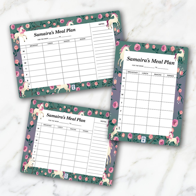 Unicorn Paradise Kids Meal Planner