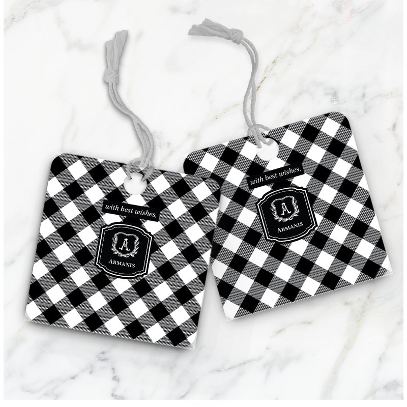 Gingham  Gift Tag