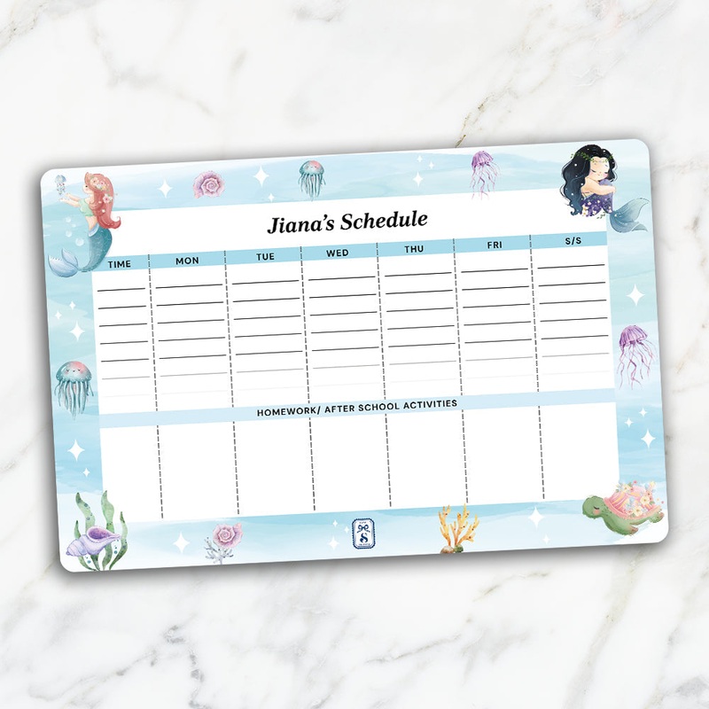Mermaid Magic Kids Schedule Planner