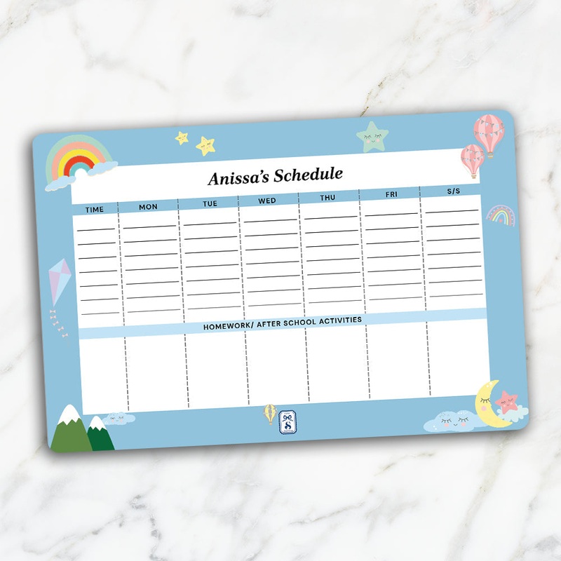 Rainbow Magic Kids Schedule Planner