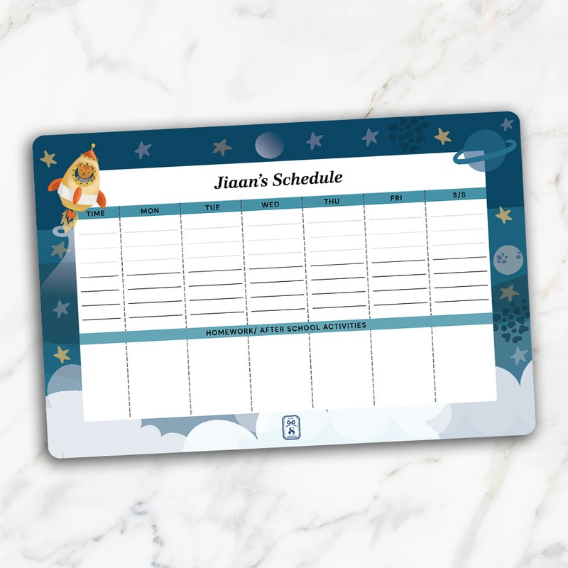 Rocket Bear Kids Schedule Planner
