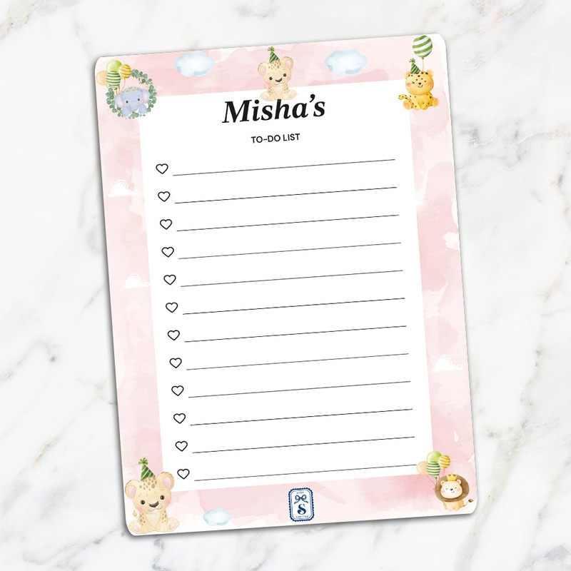 Safari Soiree Kids To-Do List