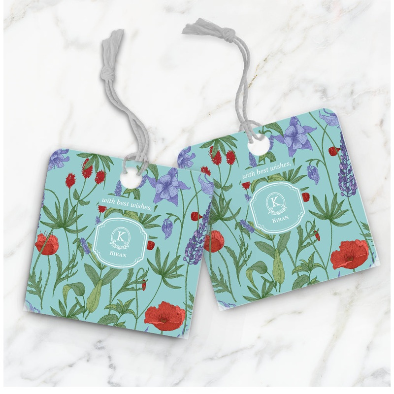 Scarlet Bloom Gift Tag