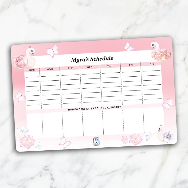 Swan Lake Garden Kids Schedule Planner