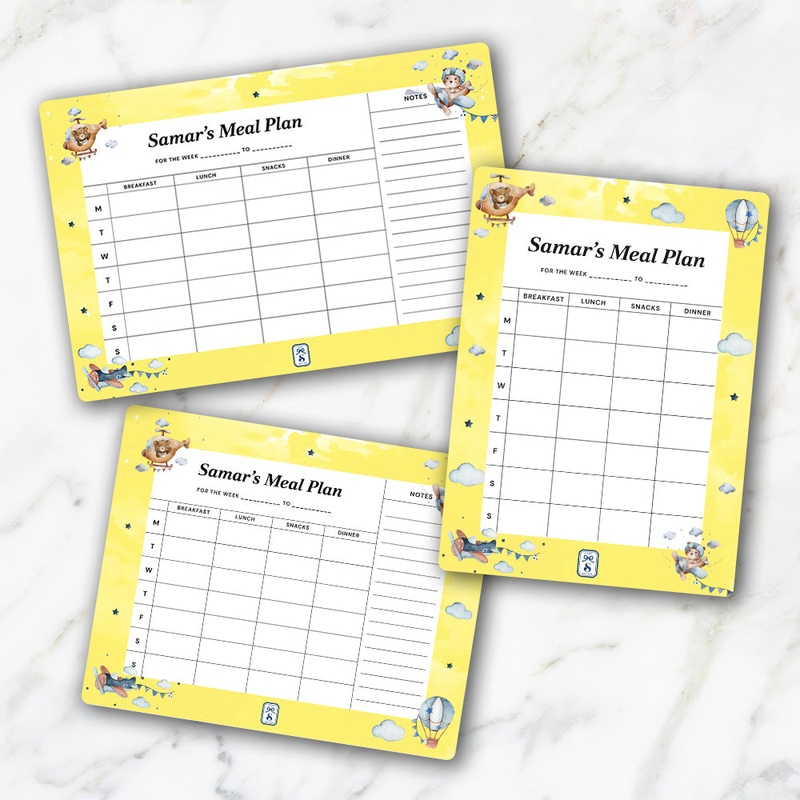 Teddy’s Flight Kids Meal Planner