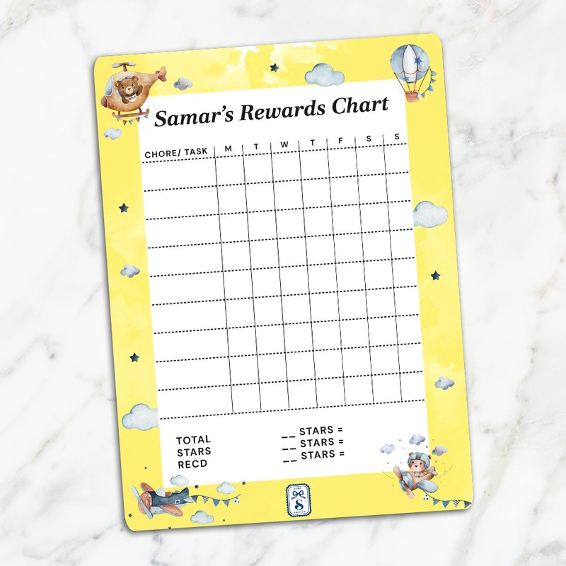 Teddy’s Flight Kids Reward Chart