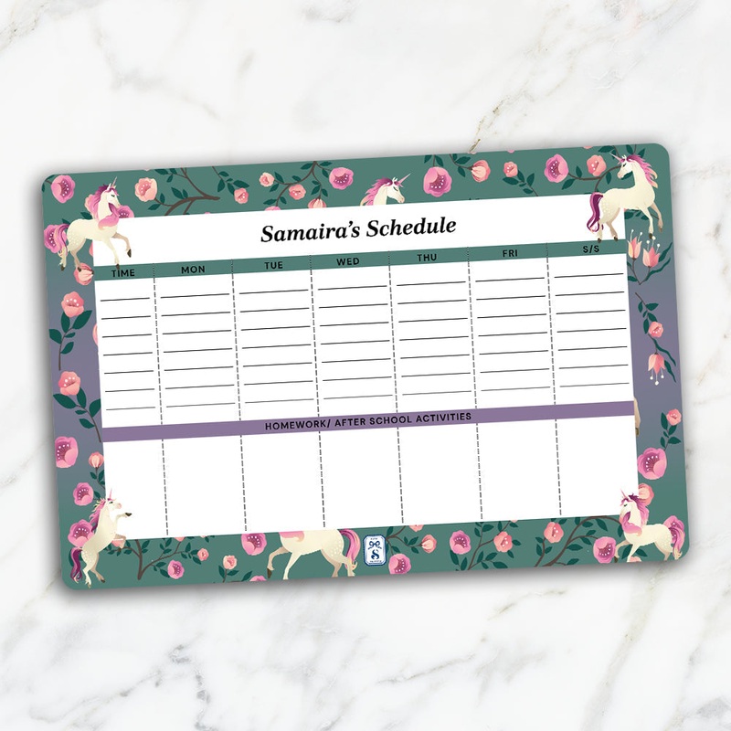 Unicorn Paradise Kids Schedule Planner