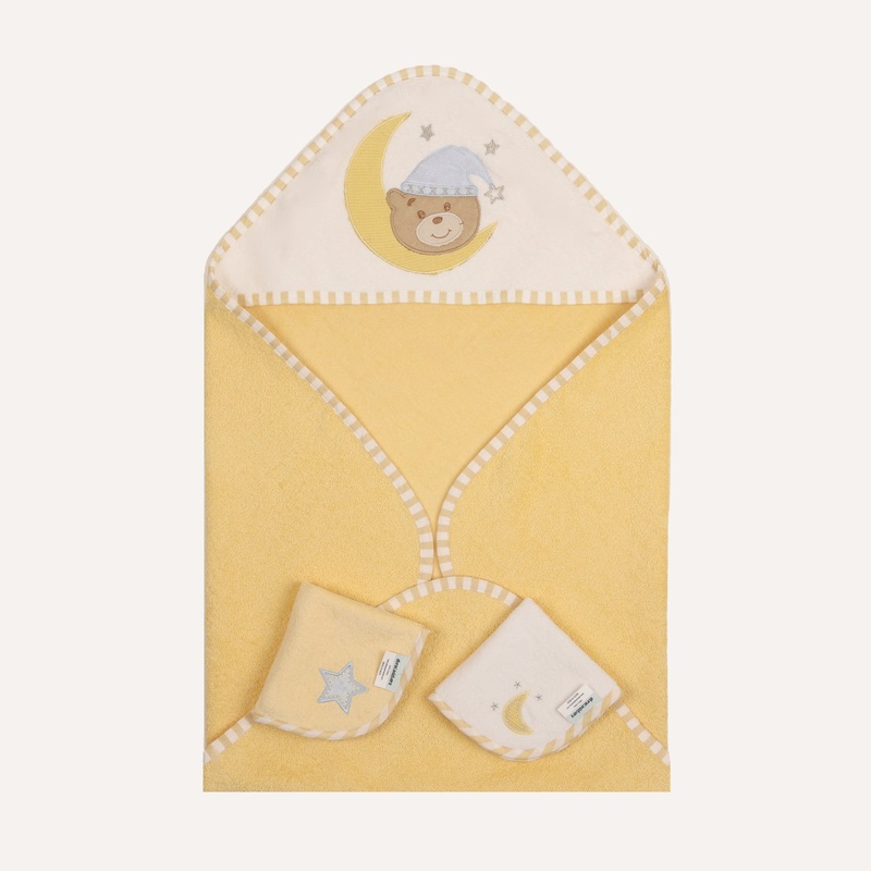 Abracadabra Hooded Towel with 2 Face Washers – Naptime Teddy