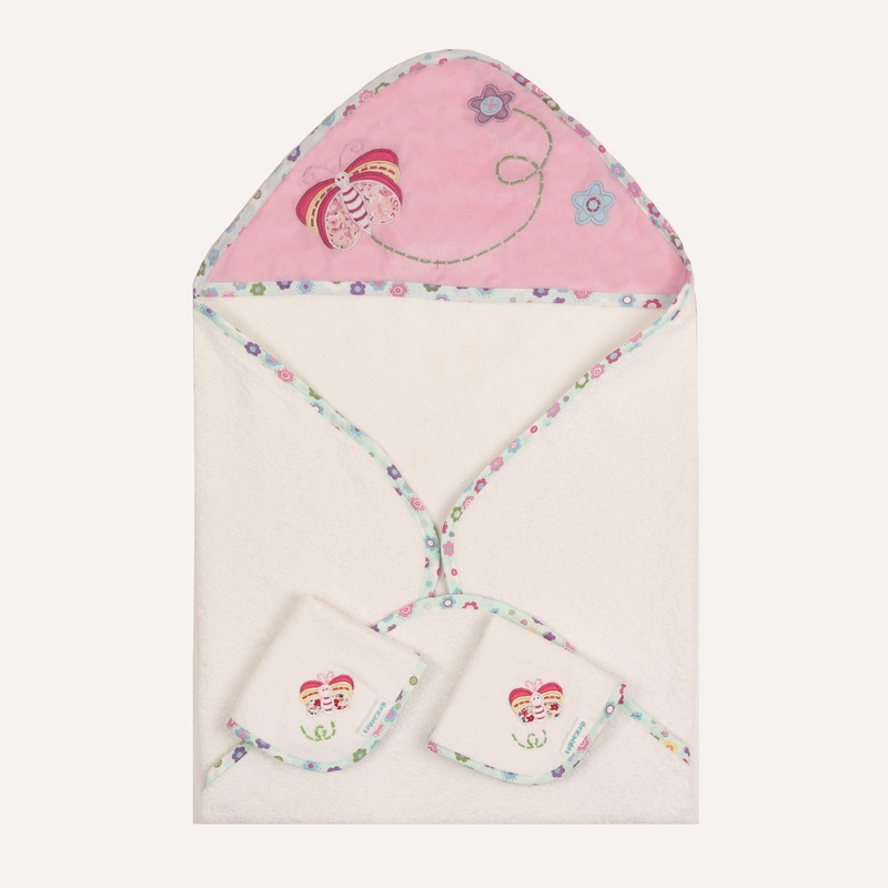 Abracadabra Hooded Towel With 2 Face Washers – Papillon