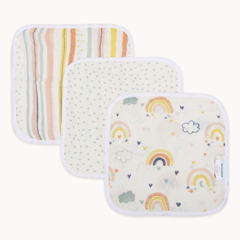 Abracadabra Muslin Wipes – Rainbow