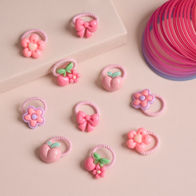 Bow & Blossom Rubberbands – Pack of 10