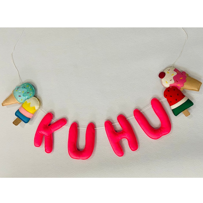 Customized Ice Cream Children’s Bunting/Garlands