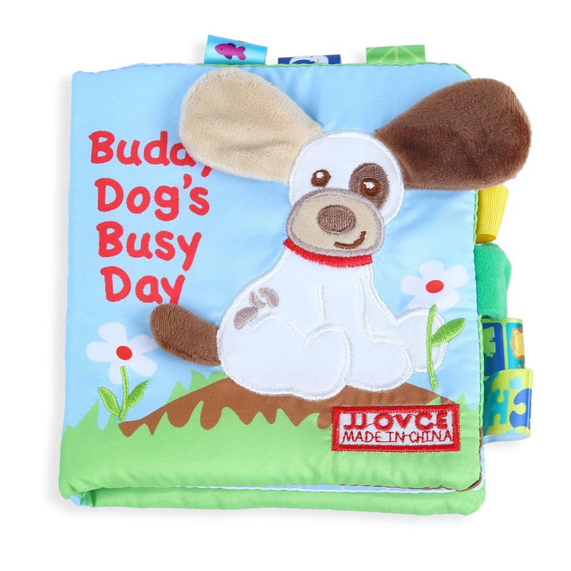 Baby Moo Buddy Dog Educational Learning 3D Cloth Book With Rustle Paper – Multicolour