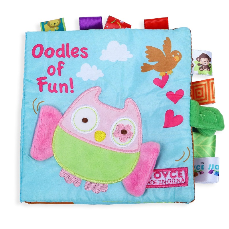 Baby Moo Oodles Owl Educational Learning 3D Cloth Book With Rustle Paper – Multicolour