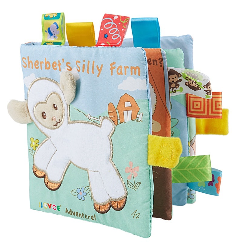 Baby Moo Sherbets Silly Farm Educational Learning 3D Cloth Book With Rustle Paper – Multicolour