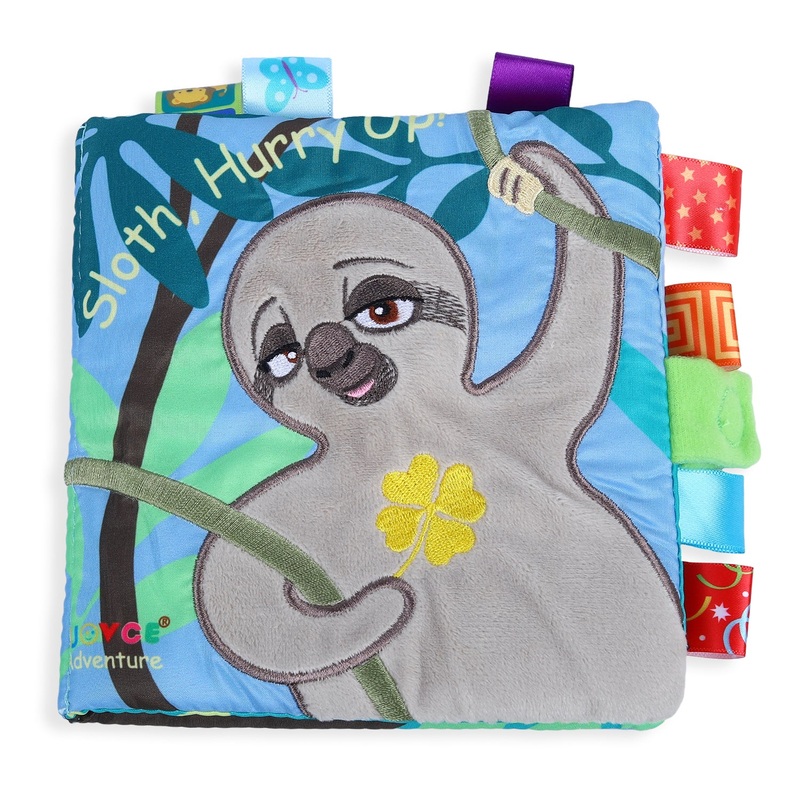 Baby Moo Sloth, Hurry Up! Educational Learning 3D Cloth Book With Rustle Paper – Multicolour