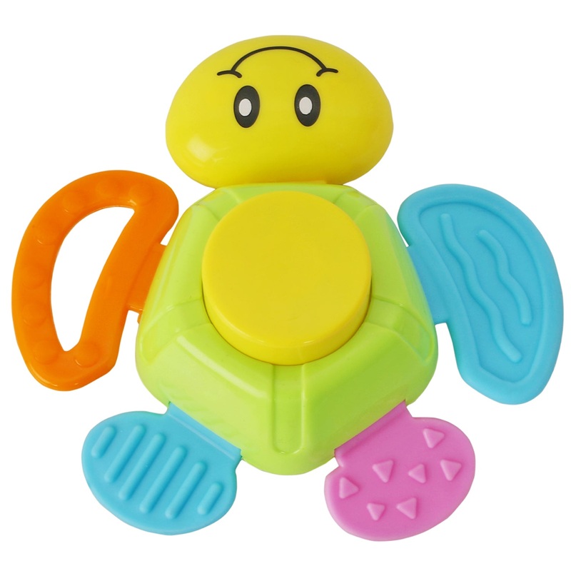 Baby Moo Smiley Multicolour Touch Button Rattle Toy