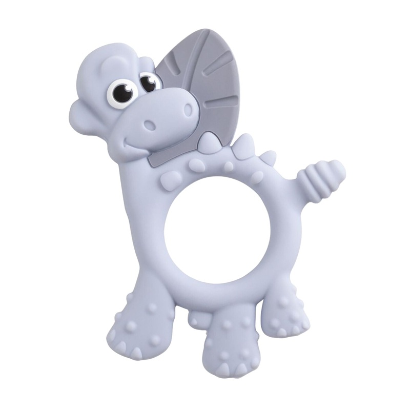 BiBaDo Dotty the Dinosaur- Silicone Multi Sensory Teether – Mist – 3m+