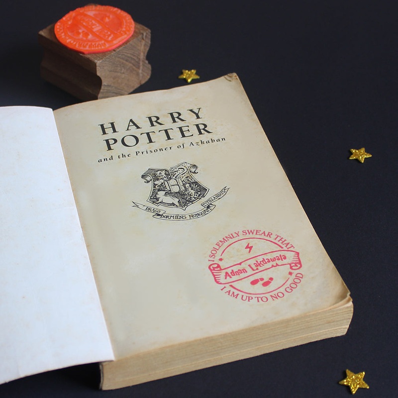 Official Harry Potter Personalised Wooden Text Stamp With Stamp Pad – Marauders