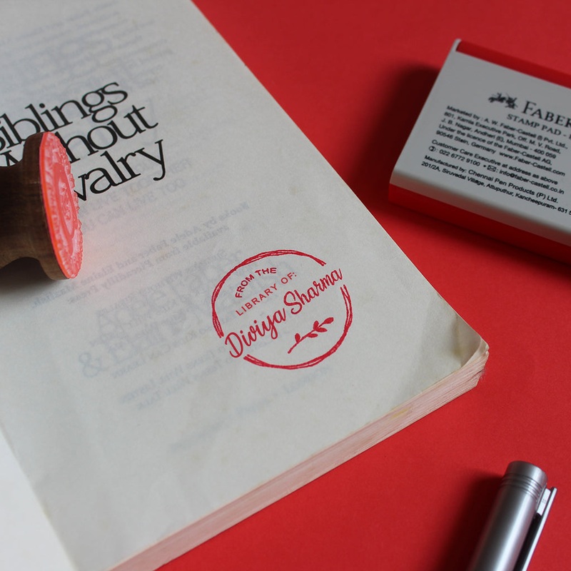 Personalised Wooden Text Stamp With Stamp Pad – Classic Bestseller