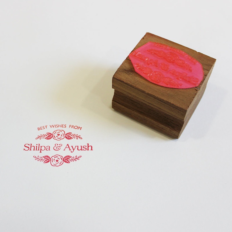 Personalised Wooden Text Stamp With Stamp Pad – Reflective