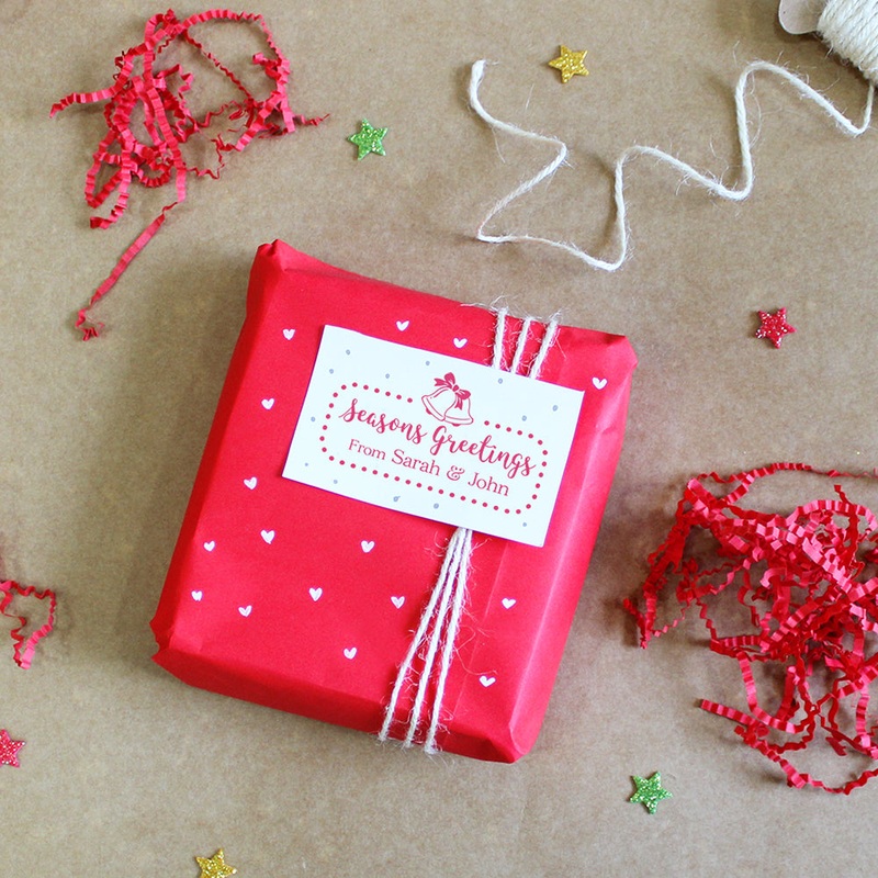 Personalised Wooden Text Stamp With Stamp Pad – Seasons Greetings 1