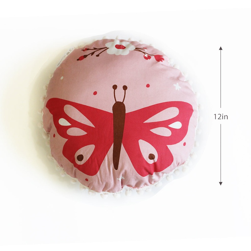 Round Shaped Cushion – Butterfly