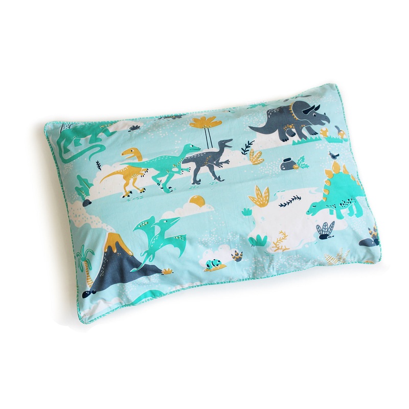 Snooze & Roar Dinosaur Single Pillow Cover