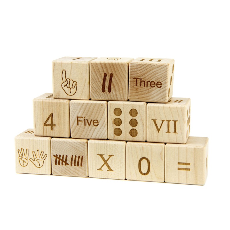 12 pc. Number Style Blocks