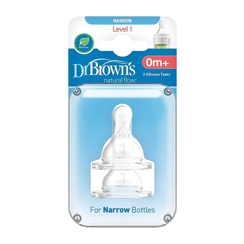 Dr.Brown’s Level 1 Silicone Narrow Nipple Pack Of 2 Open Box