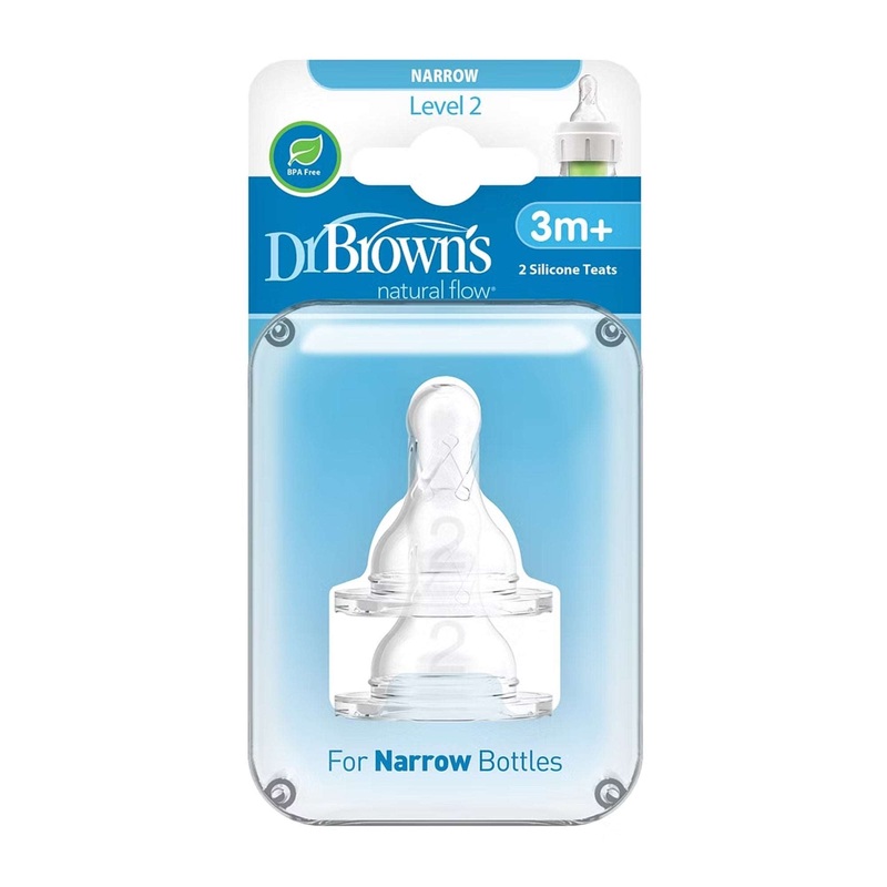Dr.Brown’s Level 2 Silicone Narrow Nipple || Pack of 2 – Open Box