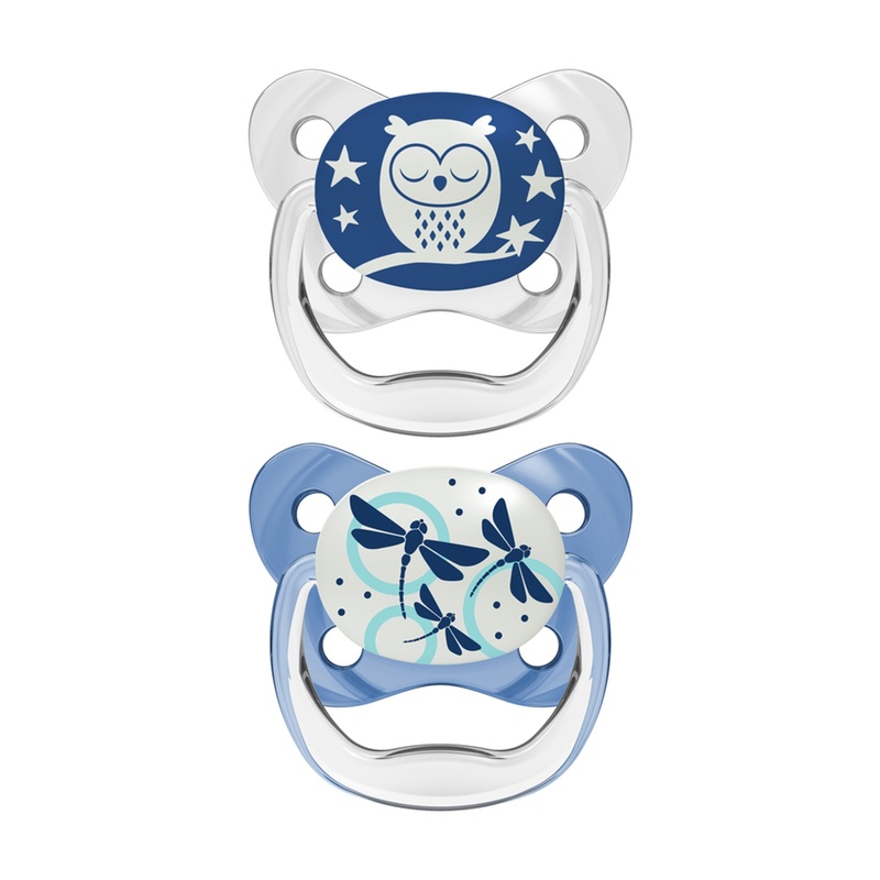 Dr. Brown’s Pacifier Prevent Glow In The Dark Butterfly Shield Soother – Stage 1 (Birth to 6 Months) Blue
