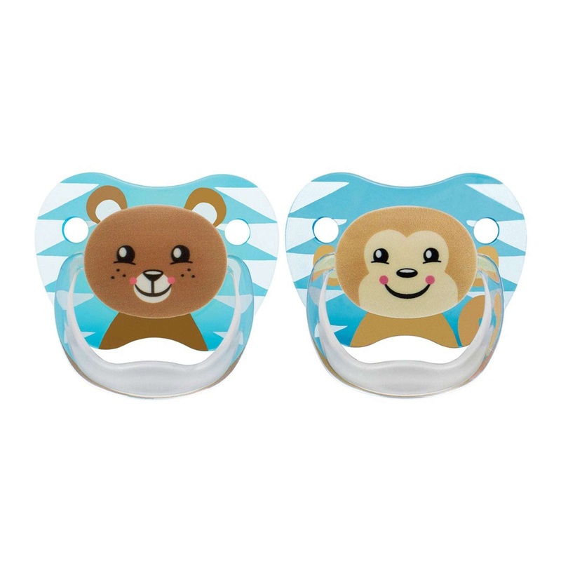 Dr. Brown’s Pacifier Prevent Printed Shield Soother – Stage 2 Blue (Pack of 2) (6 to 12 Months) Blue