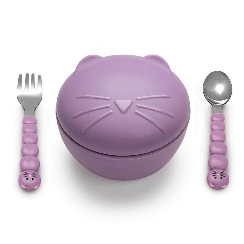 Melii Silicone Bowl with Lid & Utensils – 12 to 36 Months