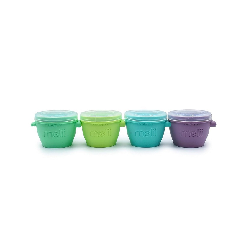 Melii SILICONE Snap & Go Pods (4oz) – 4 piece set Multicolor – 3 to 24 Months