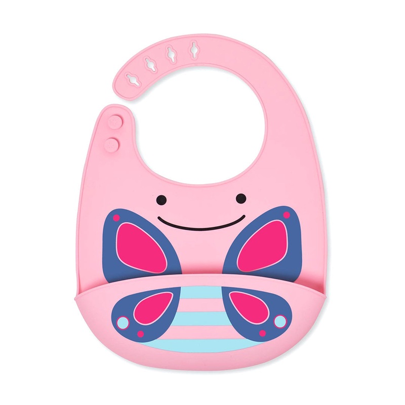 Skip Hop Zoo Fold & Go Silicone Bib 6months to 36months